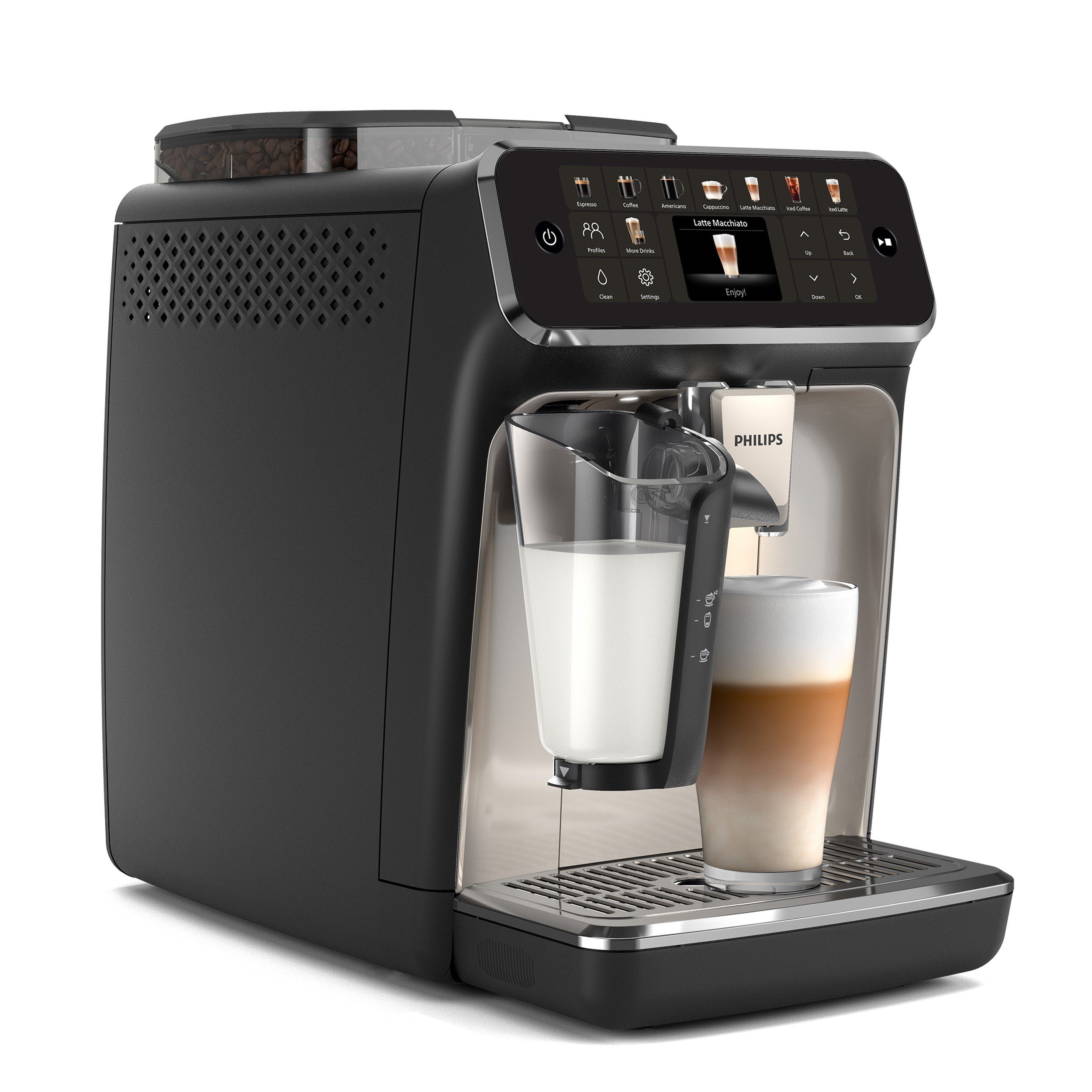 PHILIPS Kaffeevollautomat EP5544/50 5500 Series, 20 Kaffeespezialitäten (heiß oder eisgekühlt)