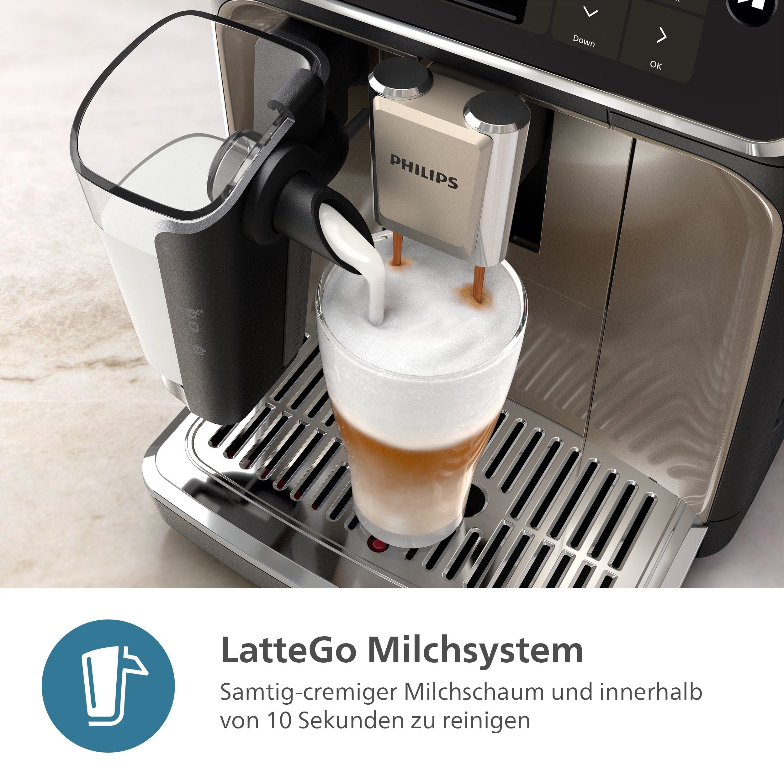 PHILIPS Kaffeevollautomat EP5544/50 5500 Series, 20 Kaffeespezialitäten (heiß oder eisgekühlt)