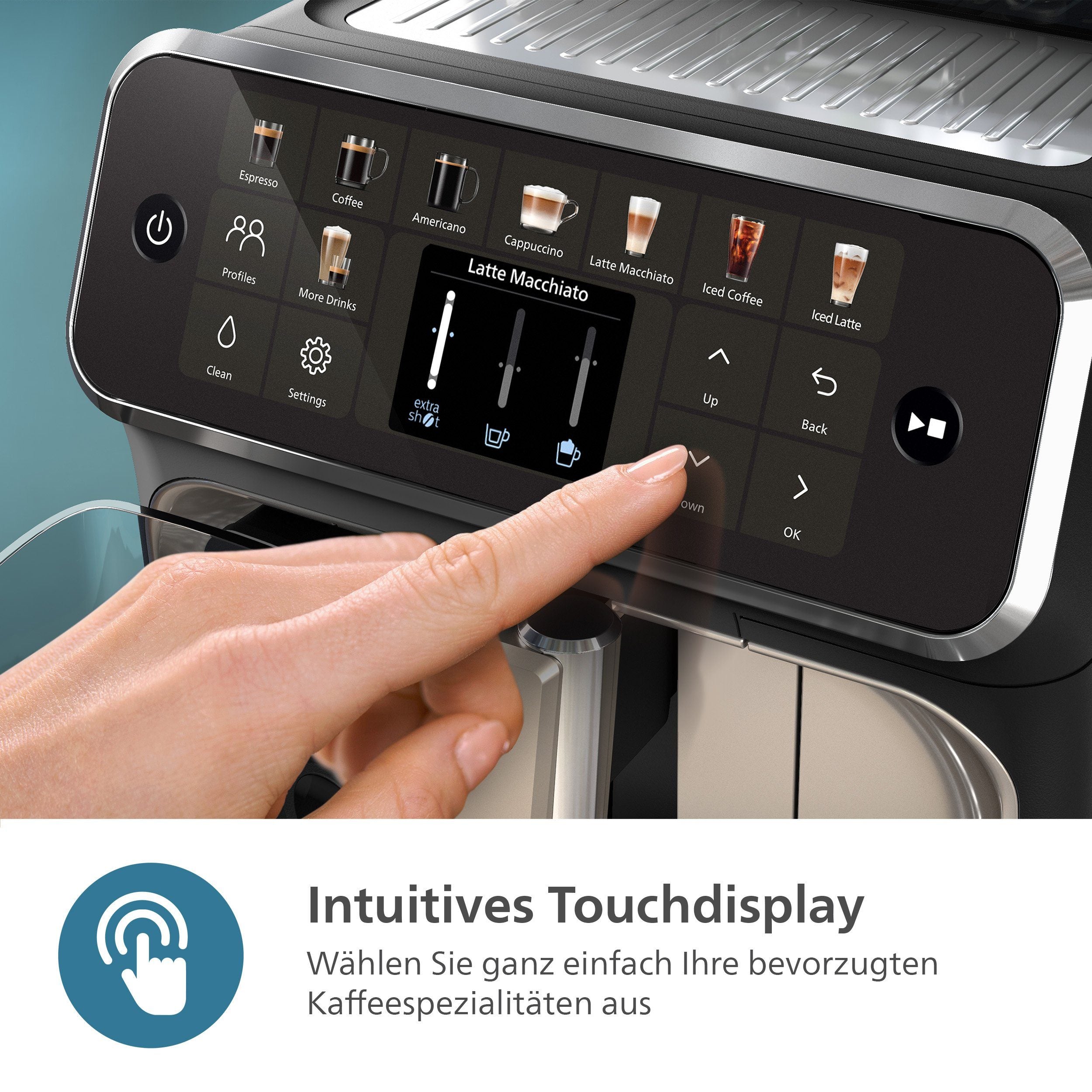 PHILIPS Kaffeevollautomat EP5544/50 5500 Series, 20 Kaffeespezialitäten (heiß oder eisgekühlt)