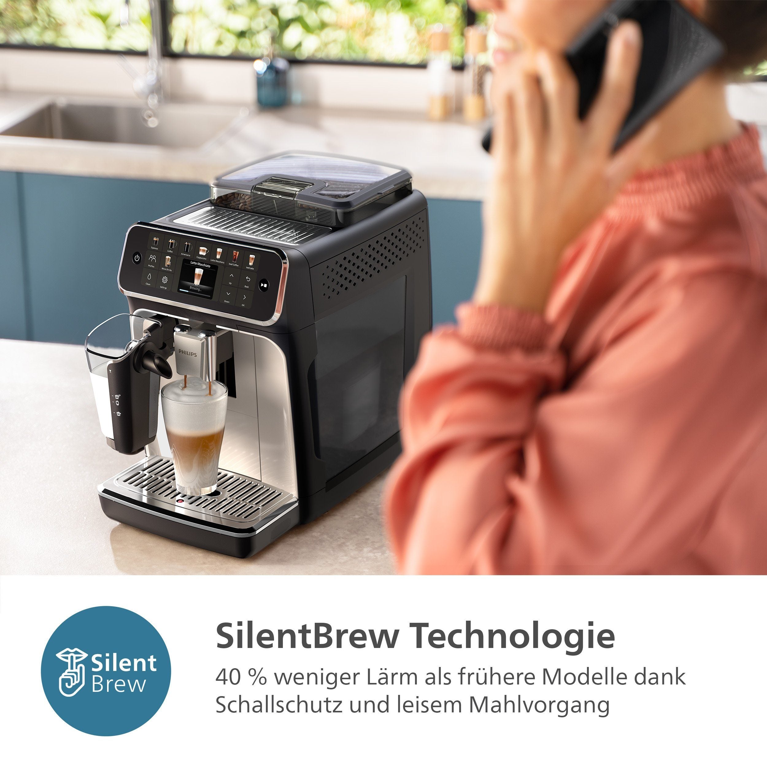 PHILIPS Kaffeevollautomat EP5544/50 5500 Series, 20 Kaffeespezialitäten (heiß oder eisgekühlt)